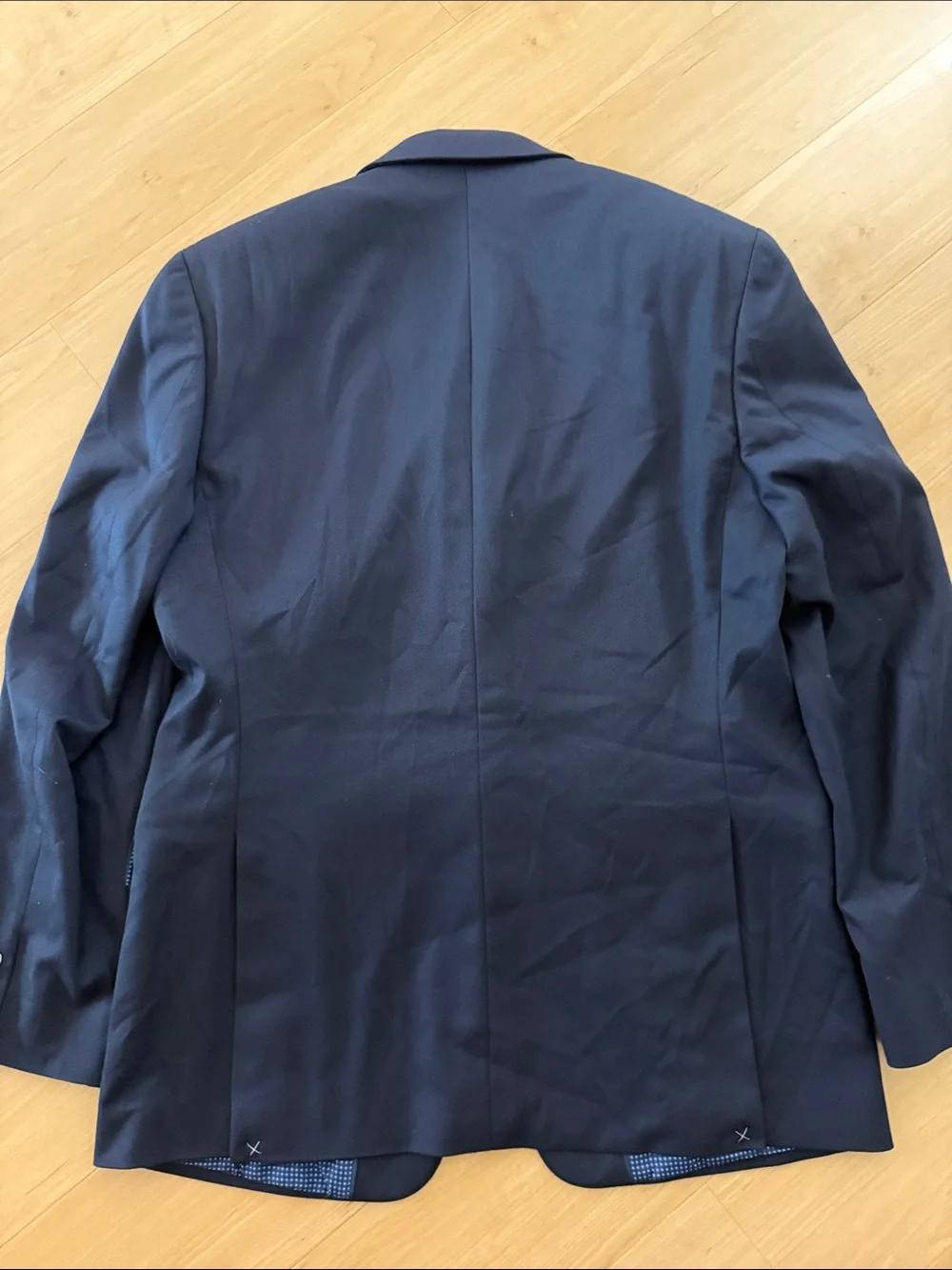 MICHAEL KOHRS MENS NAVY BLUE BLAZER 2-BUTTON SINGLE BREASTED CLOSURE POCKETS 42L